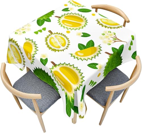 Tischdecke Outdoor Durian Tischdecken Abwaschbar 3D Durian Tischdecke Wetterfest Wasserdicht für Party Biertisch, 150x150 cm Q.P2415 Tischdecke Outdoor Durian Tischdecken Abwaschbar 3D Durian Tischdecke Wetterfest Wasserdicht für Party Biertisch, 150x150 cm Q.P2415 von Tizhweqo