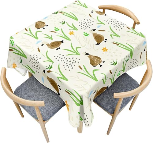 Tischdecke Outdoor Ente Tischdecken Abwaschbar 3D Baumtiere Tischdecke Wetterfest Wasserdicht für Party Biertisch, 150x150 cm Q.P2575 Tischdecke Outdoor Ente Tischdecken Abwaschbar 3D Baumtiere Tischdecke Wetterfest Wasserdicht für Party Biertisch, 150x150 cm Q.P2575 von Tizhweqo