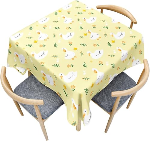 Tischdecke Outdoor Ente Tischdecken Abwaschbar 3D Blumen Tischdecke Wetterfest Wasserdicht für Party Biertisch, 150x150 cm Q.P935 Tischdecke Outdoor Ente Tischdecken Abwaschbar 3D Blumen Tischdecke Wetterfest Wasserdicht für Party Biertisch, 150x150 cm Q.P935 von Tizhweqo