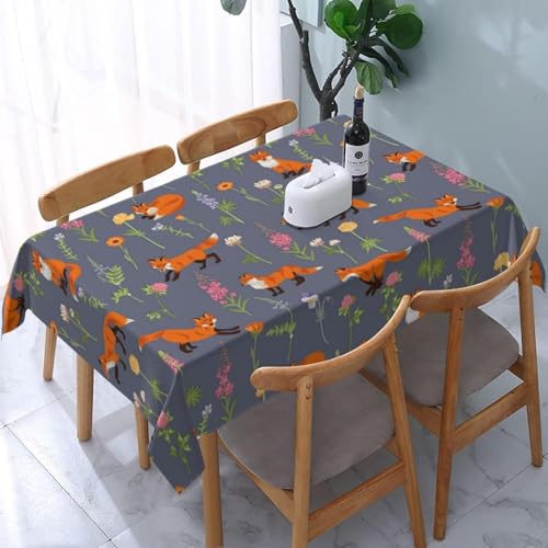 Tischdecke Outdoor Fuchs Tischdecken Abwaschbar 3D Blumen Tischdecke Wetterfest Wasserdicht für Party Biertisch, 140x300 cm Q.P1100 Tischdecke Outdoor Fuchs Tischdecken Abwaschbar 3D Blumen Tischdecke Wetterfest Wasserdicht für Party Biertisch, 140x300 cm Q.P1100 von Tizhweqo