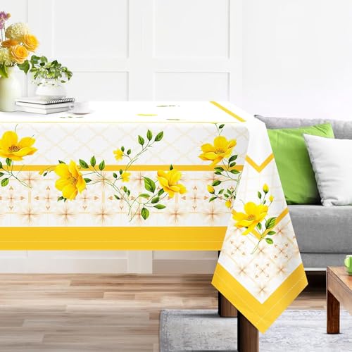 Tischdecke Outdoor Gelbe Blumen Tischdecken Abwaschbar 3D Gartenszene Tischdecke Wetterfest Wasserdicht für Party Biertisch, 140x200 cm Q/P2707 Tischdecke Outdoor Gelbe Blumen Tischdecken Abwaschbar 3D Gartenszene Tischdecke Wetterfest Wasserdicht für Party Biertisch, 140x200 cm Q/P2707 von Tizhweqo