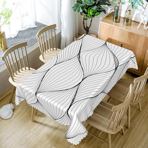 Tischdecke Outdoor Geometrische Linien Tischdecken Abwaschbar 3D Streifen Tischdecke Wetterfest Wasserdicht für Party Biertisch, 140x300 cm Q.P2010 Tischdecke Outdoor Geometrische Linien Tischdecken Abwaschbar 3D Streifen Tischdecke Wetterfest Wasserdicht für Party Biertisch, 140x300 cm Q.P2010 von Tizhweqo