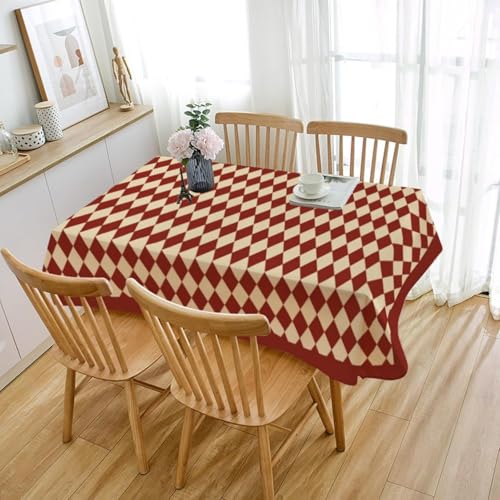 Tischdecke Outdoor Geometrisches Muster Tischdecken Abwaschbar 3D Braun Tischdecke Wetterfest Wasserdicht für Party Biertisch, 100x100 cm Q.P2733 Tischdecke Outdoor Geometrisches Muster Tischdecken Abwaschbar 3D Braun Tischdecke Wetterfest Wasserdicht für Party Biertisch, 100x100 cm Q.P2733 von Tizhweqo