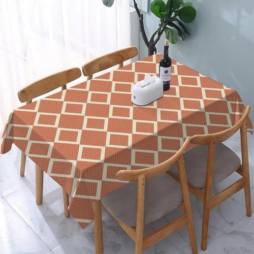 Tischdecke Outdoor Geometrisches Muster Tischdecken Abwaschbar 3D Orange Tischdecke Wetterfest Wasserdicht für Party Biertisch, 140x140 cm Q.P2554 Tischdecke Outdoor Geometrisches Muster Tischdecken Abwaschbar 3D Orange Tischdecke Wetterfest Wasserdicht für Party Biertisch, 140x140 cm Q.P2554 von Tizhweqo
