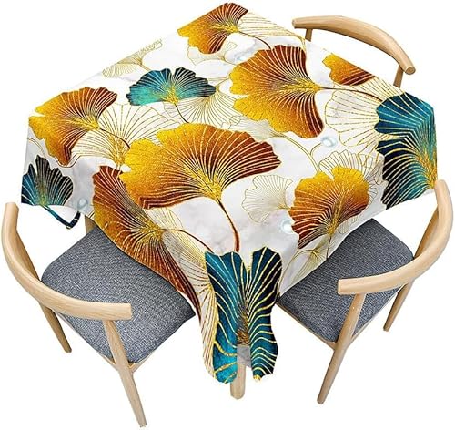 Tischdecke Outdoor Ginkgo Biloba Tischdecken Abwaschbar 3D Blätter Tischdecke Wetterfest Wasserdicht für Party Biertisch, 140x260 cm Q.P1329 Tischdecke Outdoor Ginkgo Biloba Tischdecken Abwaschbar 3D Blätter Tischdecke Wetterfest Wasserdicht für Party Biertisch, 140x260 cm Q.P1329 von Tizhweqo