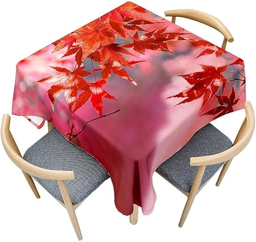 Tischdecke Outdoor Herbst Tischdecken Abwaschbar 3D Ahornblatt Tischdecke Wetterfest Wasserdicht für Party Biertisch, 140x140 cm Q.P2704 Tischdecke Outdoor Herbst Tischdecken Abwaschbar 3D Ahornblatt Tischdecke Wetterfest Wasserdicht für Party Biertisch, 140x140 cm Q.P2704 von Tizhweqo
