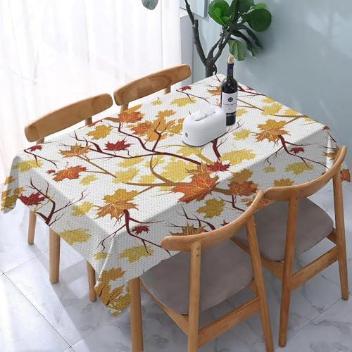 Tischdecke Outdoor Herbst Tischdecken Abwaschbar 3D Ahornblatt Tischdecke Wetterfest Wasserdicht für Party Biertisch, 140x260 cm Q.P919 Tischdecke Outdoor Herbst Tischdecken Abwaschbar 3D Ahornblatt Tischdecke Wetterfest Wasserdicht für Party Biertisch, 140x260 cm Q.P919 von Tizhweqo