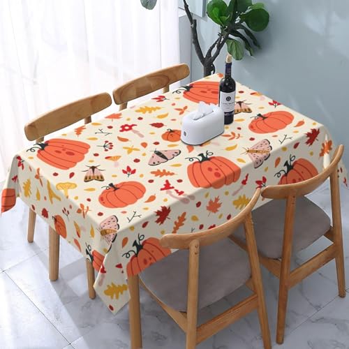 Tischdecke Outdoor Herbst Tischdecken Abwaschbar 3D Thanksgiving Tischdecke Wetterfest Wasserdicht für Party Biertisch, 100x100 cm Q.P963 Tischdecke Outdoor Herbst Tischdecken Abwaschbar 3D Thanksgiving Tischdecke Wetterfest Wasserdicht für Party Biertisch, 100x100 cm Q.P963 von Tizhweqo