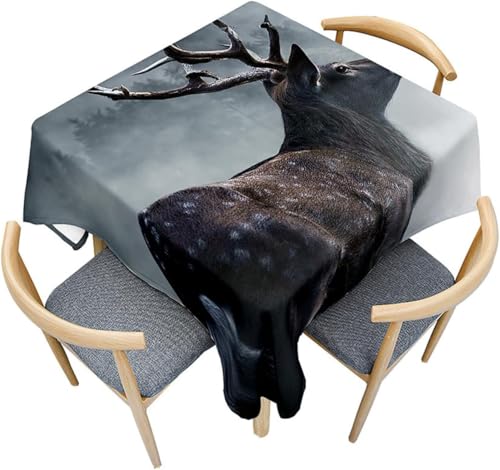 Tischdecke Outdoor Hirsch Tischdecken Abwaschbar 3D Aal Tischdecke Wetterfest Wasserdicht für Party Biertisch, 140x200 cm Q.P1707 Tischdecke Outdoor Hirsch Tischdecken Abwaschbar 3D Aal Tischdecke Wetterfest Wasserdicht für Party Biertisch, 140x200 cm Q.P1707 von Tizhweqo