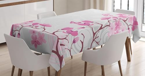 Tischdecke Outdoor Japanische Kirschblüten Tischdecken Abwaschbar 3D Schmetterling Tischdecke Wetterfest Wasserdicht für Party Biertisch, 150x150 cm Q/P4455 Tischdecke Outdoor Japanische Kirschblüten Tischdecken Abwaschbar 3D Schmetterling Tischdecke Wetterfest Wasserdicht für Party Biertisch, 150x150 cm Q/P4455 von Tizhweqo
