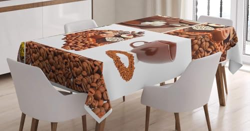 Tischdecke Outdoor Kaffee Tischdecken Abwaschbar 3D Kaffeebohnen Tischdecke Wetterfest Wasserdicht für Party Biertisch, 140x140 cm Q/P2904 Tischdecke Outdoor Kaffee Tischdecken Abwaschbar 3D Kaffeebohnen Tischdecke Wetterfest Wasserdicht für Party Biertisch, 140x140 cm Q/P2904 von Tizhweqo