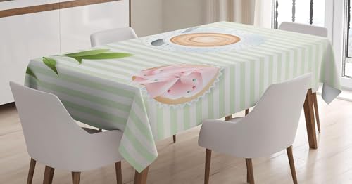 Tischdecke Outdoor Kaffee Tischdecken Abwaschbar 3D Streifen Tischdecke Wetterfest Wasserdicht für Party Biertisch, 140x200 cm Q/P3867 von Tizhweqo