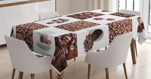 Tischdecke Outdoor Kaffeebohnen Tischdecken Abwaschbar 3D Kaffee Tischdecke Wetterfest Wasserdicht für Party Biertisch, 150x150 cm Q/P4425 Tischdecke Outdoor Kaffeebohnen Tischdecken Abwaschbar 3D Kaffee Tischdecke Wetterfest Wasserdicht für Party Biertisch, 150x150 cm Q/P4425 von Tizhweqo