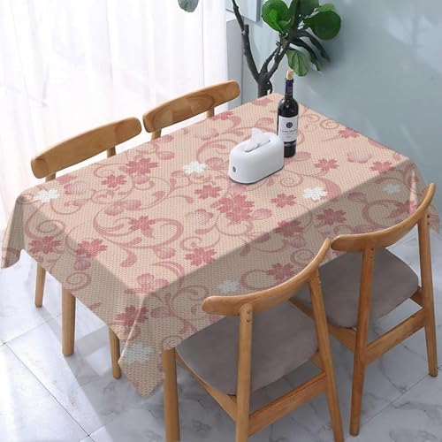 Tischdecke Outdoor Kirschblüte Tischdecken Abwaschbar 3D Rosa Blumen Tischdecke Wetterfest Wasserdicht für Party Biertisch, 140x200 cm Q.P1187 Tischdecke Outdoor Kirschblüte Tischdecken Abwaschbar 3D Rosa Blumen Tischdecke Wetterfest Wasserdicht für Party Biertisch, 140x200 cm Q.P1187 von Tizhweqo