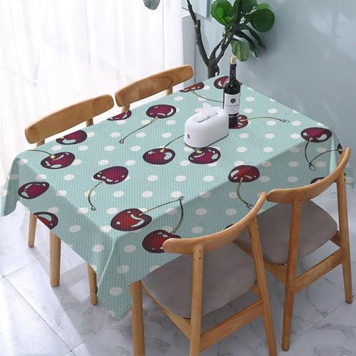 Tischdecke Outdoor Kirsche Tischdecken Abwaschbar 3D Punkte Tischdecke Wetterfest Wasserdicht für Party Biertisch, 140x200 cm Q.P1727 Tischdecke Outdoor Kirsche Tischdecken Abwaschbar 3D Punkte Tischdecke Wetterfest Wasserdicht für Party Biertisch, 140x200 cm Q.P1727 von Tizhweqo