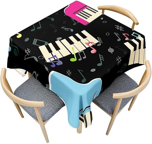 Tischdecke Outdoor Klavier Tischdecken Abwaschbar 3D Musiknoten Tischdecke Wetterfest Wasserdicht für Party Biertisch, 140x240 cm Q.P1308 Tischdecke Outdoor Klavier Tischdecken Abwaschbar 3D Musiknoten Tischdecke Wetterfest Wasserdicht für Party Biertisch, 140x240 cm Q.P1308 von Tizhweqo