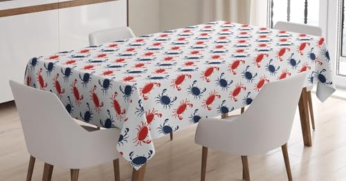Tischdecke Outdoor Krabbe Tischdecken Abwaschbar 3D Krabbe Tischdecke Wetterfest Wasserdicht für Party Biertisch, 140x140 cm Q/P4654 Tischdecke Outdoor Krabbe Tischdecken Abwaschbar 3D Krabbe Tischdecke Wetterfest Wasserdicht für Party Biertisch, 140x140 cm Q/P4654 von Tizhweqo