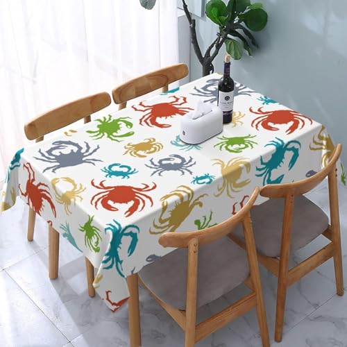Tischdecke Outdoor Krabbe Tischdecken Abwaschbar 3D Krabbe Tischdecke Wetterfest Wasserdicht für Party Biertisch, 140x180 cm Q.P2516 Tischdecke Outdoor Krabbe Tischdecken Abwaschbar 3D Krabbe Tischdecke Wetterfest Wasserdicht für Party Biertisch, 140x180 cm Q.P2516 von Tizhweqo
