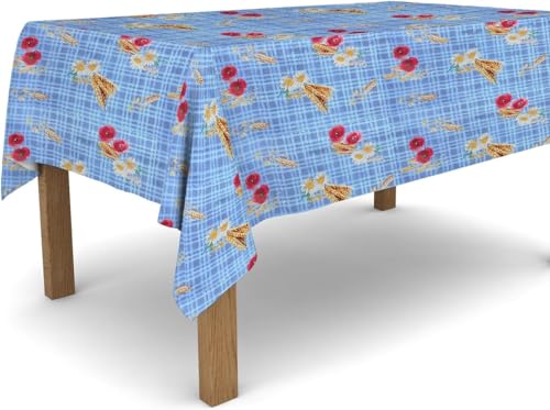 Tischdecke Outdoor Ländliches Thema Tischdecken Abwaschbar 3D Blau Kariert Tischdecke Wetterfest Wasserdicht für Party Biertisch, 140x240 cm Q/P4568 Tischdecke Outdoor Ländliches Thema Tischdecken Abwaschbar 3D Blau Kariert Tischdecke Wetterfest Wasserdicht für Party Biertisch, 140x240 cm Q/P4568 von Tizhweqo