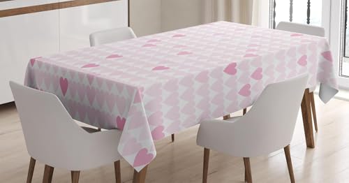 Tischdecke Outdoor Liebe Tischdecken Abwaschbar 3D Rosa Tischdecke Wetterfest Wasserdicht für Party Biertisch, 100x100 cm Q/P3773 von Tizhweqo