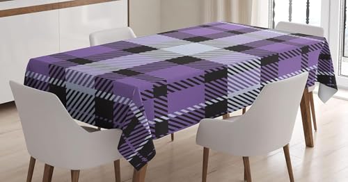 Tischdecke Outdoor Lila Kariert Tischdecken Abwaschbar 3D Geometrische Muster Tischdecke Wetterfest Wasserdicht für Party Biertisch, 140x200 cm Q/P2767 Tischdecke Outdoor Lila Kariert Tischdecken Abwaschbar 3D Geometrische Muster Tischdecke Wetterfest Wasserdicht für Party Biertisch, 140x200 cm Q/P2767 von Tizhweqo