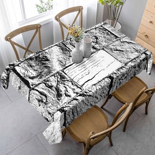 Tischdecke Outdoor Marmor Tischdecken Abwaschbar 3D Grau Tischdecke Wetterfest Wasserdicht für Party Biertisch, 140x180 cm Q.P1546 Tischdecke Outdoor Marmor Tischdecken Abwaschbar 3D Grau Tischdecke Wetterfest Wasserdicht für Party Biertisch, 140x180 cm Q.P1546 von Tizhweqo