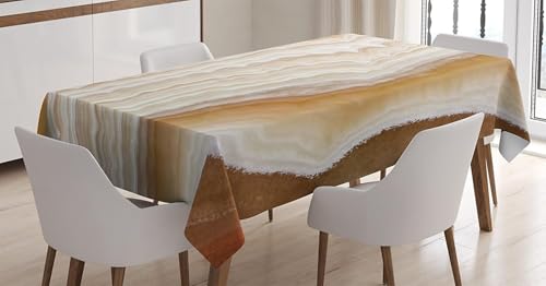 Tischdecke Outdoor Marmor Tischdecken Abwaschbar 3D Marmor Tischdecke Wetterfest Wasserdicht für Party Biertisch, 140x180 cm Q/P3846 von Tizhweqo