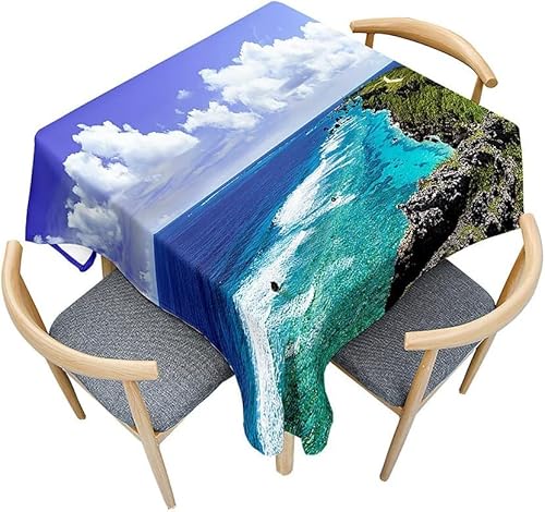 Tischdecke Outdoor Meer Tischdecken Abwaschbar 3D Meerblick Tischdecke Wetterfest Wasserdicht für Party Biertisch, 140x240 cm Q.P1138 Tischdecke Outdoor Meer Tischdecken Abwaschbar 3D Meerblick Tischdecke Wetterfest Wasserdicht für Party Biertisch, 140x240 cm Q.P1138 von Tizhweqo