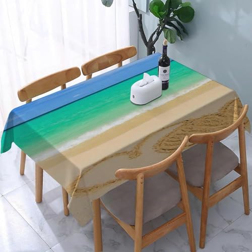 Tischdecke Outdoor Meer Tischdecken Abwaschbar 3D Strand Tischdecke Wetterfest Wasserdicht für Party Biertisch, 140x200 cm Q.P1317 Tischdecke Outdoor Meer Tischdecken Abwaschbar 3D Strand Tischdecke Wetterfest Wasserdicht für Party Biertisch, 140x200 cm Q.P1317 von Tizhweqo