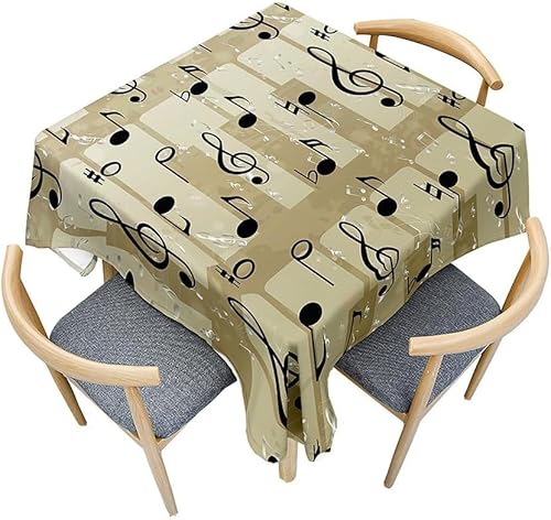 Tischdecke Outdoor Musiknoten Tischdecken Abwaschbar 3D Khaki Tischdecke Wetterfest Wasserdicht für Party Biertisch, 140x200 cm Q.P947 Tischdecke Outdoor Musiknoten Tischdecken Abwaschbar 3D Khaki Tischdecke Wetterfest Wasserdicht für Party Biertisch, 140x200 cm Q.P947 von Tizhweqo