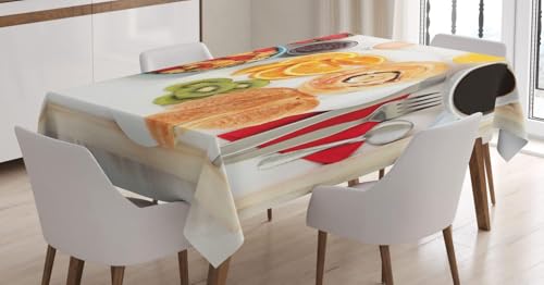 Tischdecke Outdoor Obst Tischdecken Abwaschbar 3D Kaffee Tischdecke Wetterfest Wasserdicht für Party Biertisch, 140x260 cm Q/P3889 von Tizhweqo