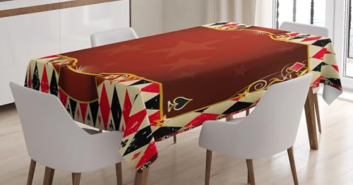 Tischdecke Outdoor Poker Tischdecken Abwaschbar 3D Poker Tischdecke Wetterfest Wasserdicht für Party Biertisch, 150x150 cm Q/P2615 von Tizhweqo