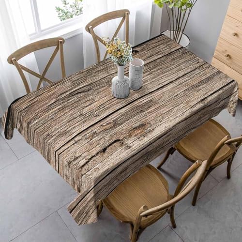 Tischdecke Outdoor Retro-Holzplatte Tischdecken Abwaschbar 3D Bauernhausholz Tischdecke Wetterfest Wasserdicht für Party Biertisch, 140x300 cm Q.P1060 Tischdecke Outdoor Retro-Holzplatte Tischdecken Abwaschbar 3D Bauernhausholz Tischdecke Wetterfest Wasserdicht für Party Biertisch, 140x300 cm Q.P1060 von Tizhweqo