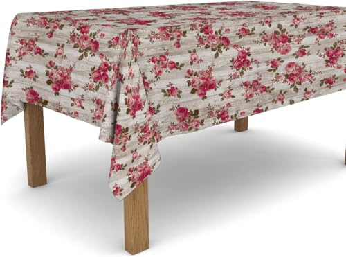 Tischdecke Outdoor Rote Rose Tischdecken Abwaschbar 3D Gartenszene Tischdecke Wetterfest Wasserdicht für Party Biertisch, 140x140 cm Q/P5094 Tischdecke Outdoor Rote Rose Tischdecken Abwaschbar 3D Gartenszene Tischdecke Wetterfest Wasserdicht für Party Biertisch, 140x140 cm Q/P5094 von Tizhweqo