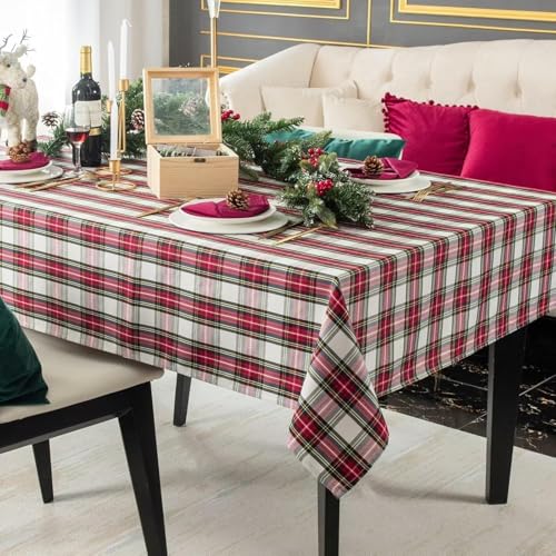 Tischdecke Outdoor Rotes Karomuster Tischdecken Abwaschbar 3D Weihnachtsmotiv Tischdecke Wetterfest Wasserdicht für Party Biertisch, 90x90 cm Q.P2452 Tischdecke Outdoor Rotes Karomuster Tischdecken Abwaschbar 3D Weihnachtsmotiv Tischdecke Wetterfest Wasserdicht für Party Biertisch, 90x90 cm Q.P2452 von Tizhweqo