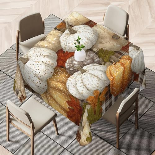 Tischdecke Outdoor Thanksgiving Tischdecken Abwaschbar 3D Herbst Tischdecke Wetterfest Wasserdicht für Party Biertisch, 140x140 cm Q.P2484 Tischdecke Outdoor Thanksgiving Tischdecken Abwaschbar 3D Herbst Tischdecke Wetterfest Wasserdicht für Party Biertisch, 140x140 cm Q.P2484 von Tizhweqo