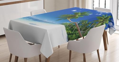 Tischdecke Outdoor Tropischer Meerblick Tischdecken Abwaschbar 3D Hawaii Tischdecke Wetterfest Wasserdicht für Party Biertisch, 140x200 cm Q/P4747 Tischdecke Outdoor Tropischer Meerblick Tischdecken Abwaschbar 3D Hawaii Tischdecke Wetterfest Wasserdicht für Party Biertisch, 140x200 cm Q/P4747 von Tizhweqo