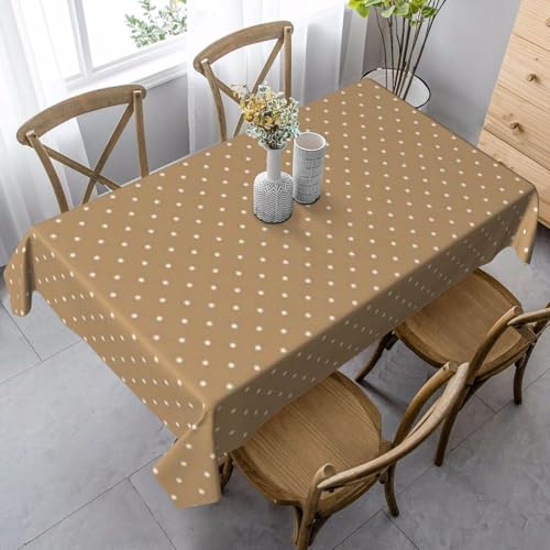 Tischdecke Outdoor Tupfen Tischdecken Abwaschbar 3D Braun Tischdecke Wetterfest Wasserdicht für Party Biertisch, 140x260 cm Q.P1769 Tischdecke Outdoor Tupfen Tischdecken Abwaschbar 3D Braun Tischdecke Wetterfest Wasserdicht für Party Biertisch, 140x260 cm Q.P1769 von Tizhweqo