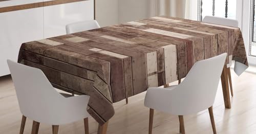 Tischdecke Outdoor Vintage Holzbrett Tischdecken Abwaschbar 3D Bauernhaus Aus Holz Tischdecke Wetterfest Wasserdicht für Party Biertisch, 140x300 cm Q/P4850 Tischdecke Outdoor Vintage Holzbrett Tischdecken Abwaschbar 3D Bauernhaus Aus Holz Tischdecke Wetterfest Wasserdicht für Party Biertisch, 140x300 cm Q/P4850 von Tizhweqo