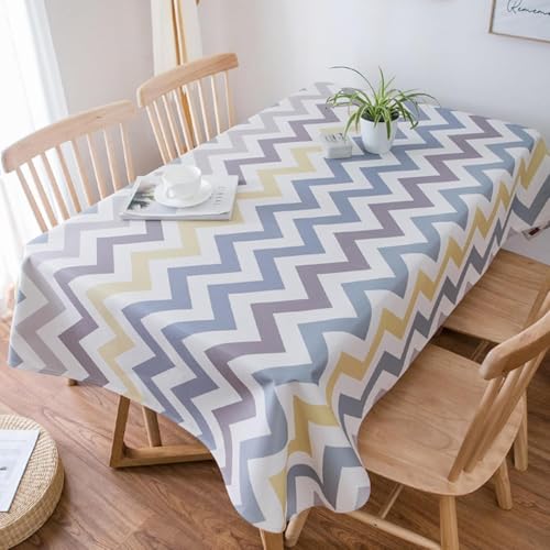 Tischdecke Outdoor Wellenförmige Streifen Tischdecken Abwaschbar 3D Bunt Tischdecke Wetterfest Wasserdicht für Party Biertisch, 100x100 cm Q.P1593 Tischdecke Outdoor Wellenförmige Streifen Tischdecken Abwaschbar 3D Bunt Tischdecke Wetterfest Wasserdicht für Party Biertisch, 100x100 cm Q.P1593 von Tizhweqo