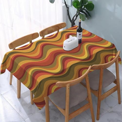 Tischdecke Outdoor Wellenförmige Streifen Tischdecken Abwaschbar 3D Bunt Tischdecke Wetterfest Wasserdicht für Party Biertisch, 140x300 cm Q.P1150 Tischdecke Outdoor Wellenförmige Streifen Tischdecken Abwaschbar 3D Bunt Tischdecke Wetterfest Wasserdicht für Party Biertisch, 140x300 cm Q.P1150 von Tizhweqo