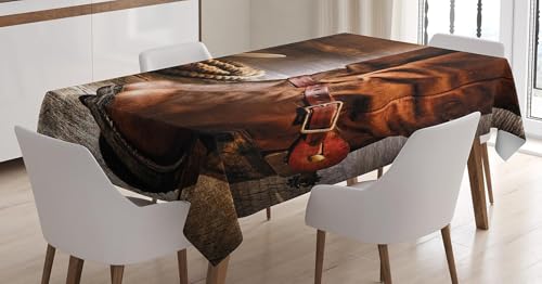Tischdecke Outdoor Western-Cowboy Tischdecken Abwaschbar 3D Retro Tischdecke Wetterfest Wasserdicht für Party Biertisch, 140x300 cm Q/P2750 Tischdecke Outdoor Western-Cowboy Tischdecken Abwaschbar 3D Retro Tischdecke Wetterfest Wasserdicht für Party Biertisch, 140x300 cm Q/P2750 von Tizhweqo