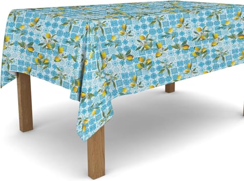 Tischdecke Outdoor Zitrone Tischdecken Abwaschbar 3D Blau Tischdecke Wetterfest Wasserdicht für Party Biertisch, 90x90 cm Q/P4712 Tischdecke Outdoor Zitrone Tischdecken Abwaschbar 3D Blau Tischdecke Wetterfest Wasserdicht für Party Biertisch, 90x90 cm Q/P4712 von Tizhweqo