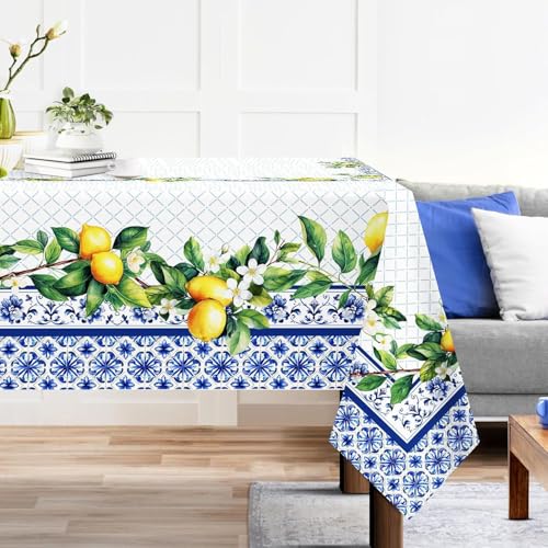 Tischdecke Outdoor Zitrone Tischdecken Abwaschbar 3D Geometrische Muster Tischdecke Wetterfest Wasserdicht für Party Biertisch, 100x100 cm Q/P4583 Tischdecke Outdoor Zitrone Tischdecken Abwaschbar 3D Geometrische Muster Tischdecke Wetterfest Wasserdicht für Party Biertisch, 100x100 cm Q/P4583 von Tizhweqo
