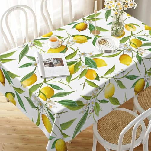 Tischdecke Outdoor Zitrone Tischdecken Abwaschbar 3D Obst Tischdecke Wetterfest Wasserdicht für Party Biertisch, 100x100 cm P/Q4059 Tischdecke Outdoor Zitrone Tischdecken Abwaschbar 3D Obst Tischdecke Wetterfest Wasserdicht für Party Biertisch, 100x100 cm P/Q4059 von Tizhweqo