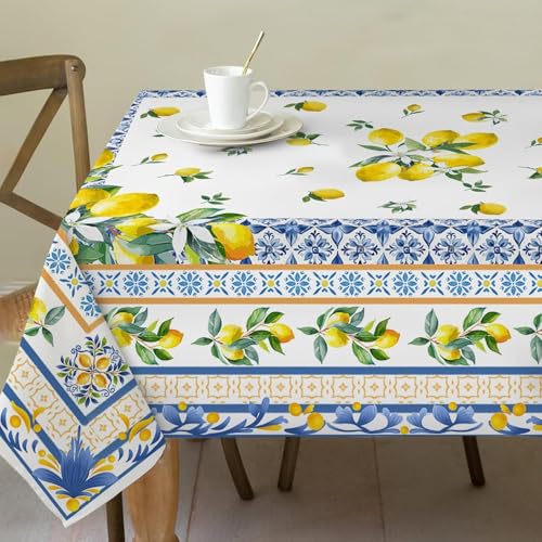 Tischdecke Outdoor Zitrone Tischdecken Abwaschbar 3D Obst Tischdecke Wetterfest Wasserdicht für Party Biertisch, 90x90 cm Q/P4532 Tischdecke Outdoor Zitrone Tischdecken Abwaschbar 3D Obst Tischdecke Wetterfest Wasserdicht für Party Biertisch, 90x90 cm Q/P4532 von Tizhweqo