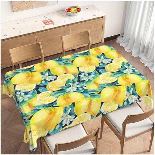 Tischdecke Outdoor Zitrone Tischdecken Abwaschbar 3D Zitrone Tischdecke Wetterfest Wasserdicht für Party Biertisch, 140x260 cm Q/P2779 Tischdecke Outdoor Zitrone Tischdecken Abwaschbar 3D Zitrone Tischdecke Wetterfest Wasserdicht für Party Biertisch, 140x260 cm Q/P2779 von Tizhweqo