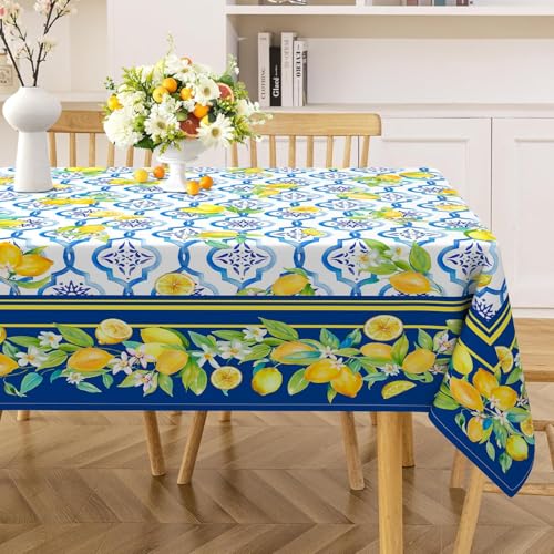 Tischdecke Outdoor Zitrone Tischdecken Abwaschbar 3D Zitrone Tischdecke Wetterfest Wasserdicht für Party Biertisch, 140x260 cm Q/P4859 Tischdecke Outdoor Zitrone Tischdecken Abwaschbar 3D Zitrone Tischdecke Wetterfest Wasserdicht für Party Biertisch, 140x260 cm Q/P4859 von Tizhweqo