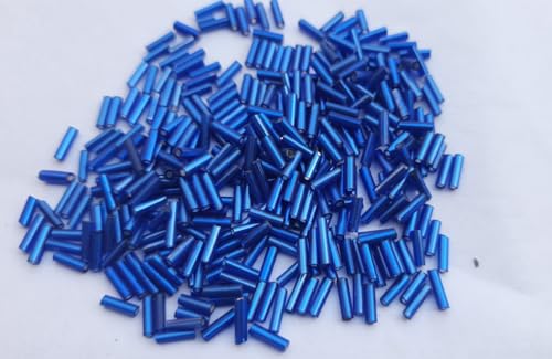 TIZIL Glasperlen, 6 mm, 1750 Stück, ca. 50 g, 6 mm, Glasröhrchen, lose Perlen für Schmuckherstellung, kleine Stiftperlen für Schmuckherstellung, Dunkelblau von Tizil