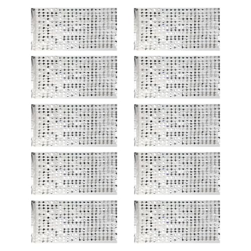 10 glitzernde silberne Lametta-Türvorhänge, leicht abziehbar, selbstklebende Rückseite, Party-Foto-Hintergrund, Dekoration, romantisch, Silberfolienvorhang für Hochzeiten 10 glitzernde silberne Lametta-Türvorhänge, leicht abziehbar, selbstklebende Rückseite, Party-Foto-Hintergrund, Dekoration, romantisch, Silberfolienvorhang für Hochzeiten von Tkidplw